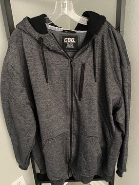 CSG Men's Heather Charcoal Full-Zip Hoodie
